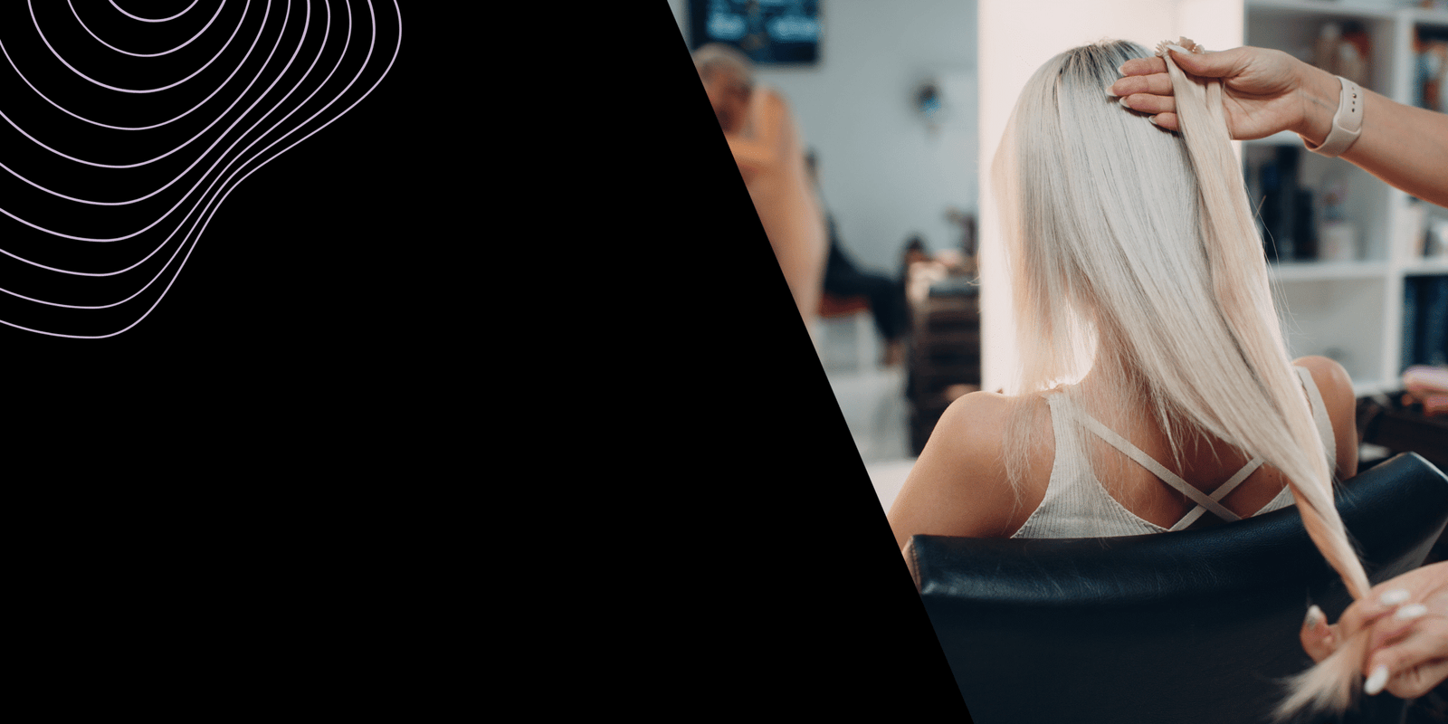 Home 4 A salon service menu or display board showing different types of hair extensions, with the keyword "Anaheim" visible.